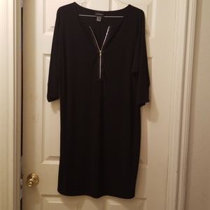 Black zipper dress